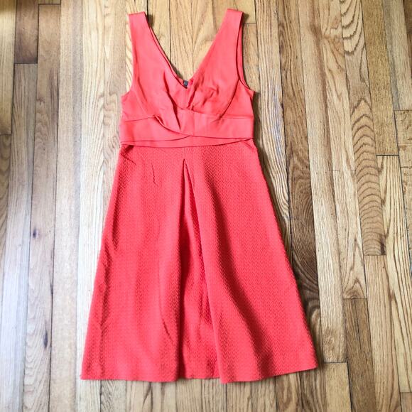Anthropologie HD in Paris EUC Women's Ardmore Sleeveless Knit Orange Dress Sz 2 - Picture 4 of 12
